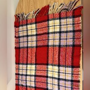 Red Plaid Blanket Scarf